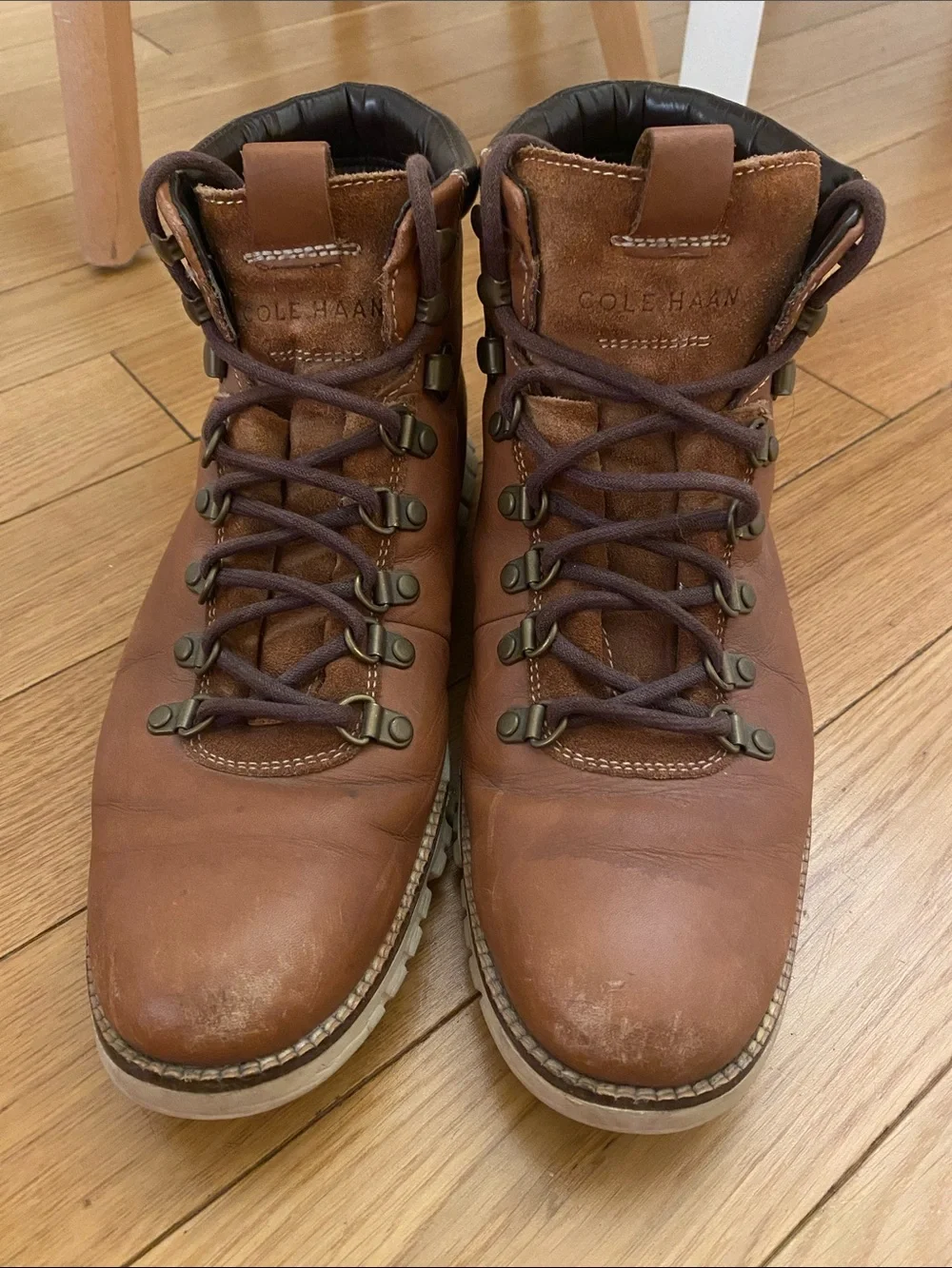 Cole Haan Brown Leather Lace-Up Men’s Boots 8.5